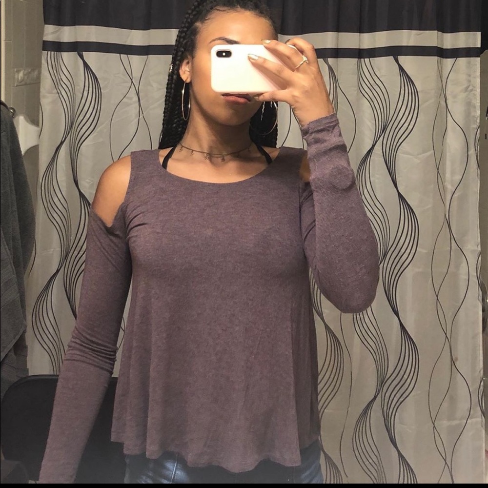 Purple long sleeve blouse